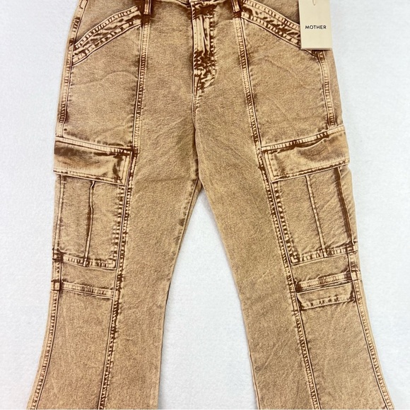 MOTHER Jeans The Swiss Army Desperado Heel Jeans in Tan Sz 28 NWT - Picture 4 of 16